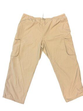Columbia Boundless Trek Cargo Pants Womens 3XL Tan Relaxed Fit Straight Leg Logo